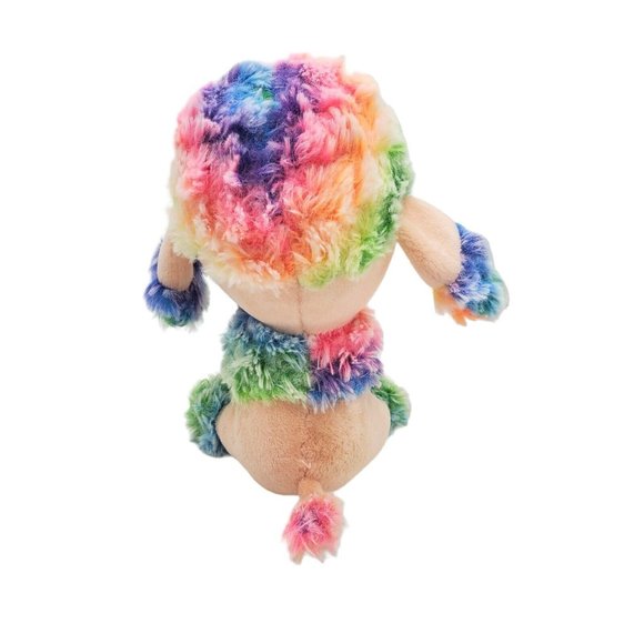 Ty Beanie Boos Rainbow Poodle Dog Plush Bean‎ Bag Toy Large Eyes 6" Colorful - Picture 4 of 6